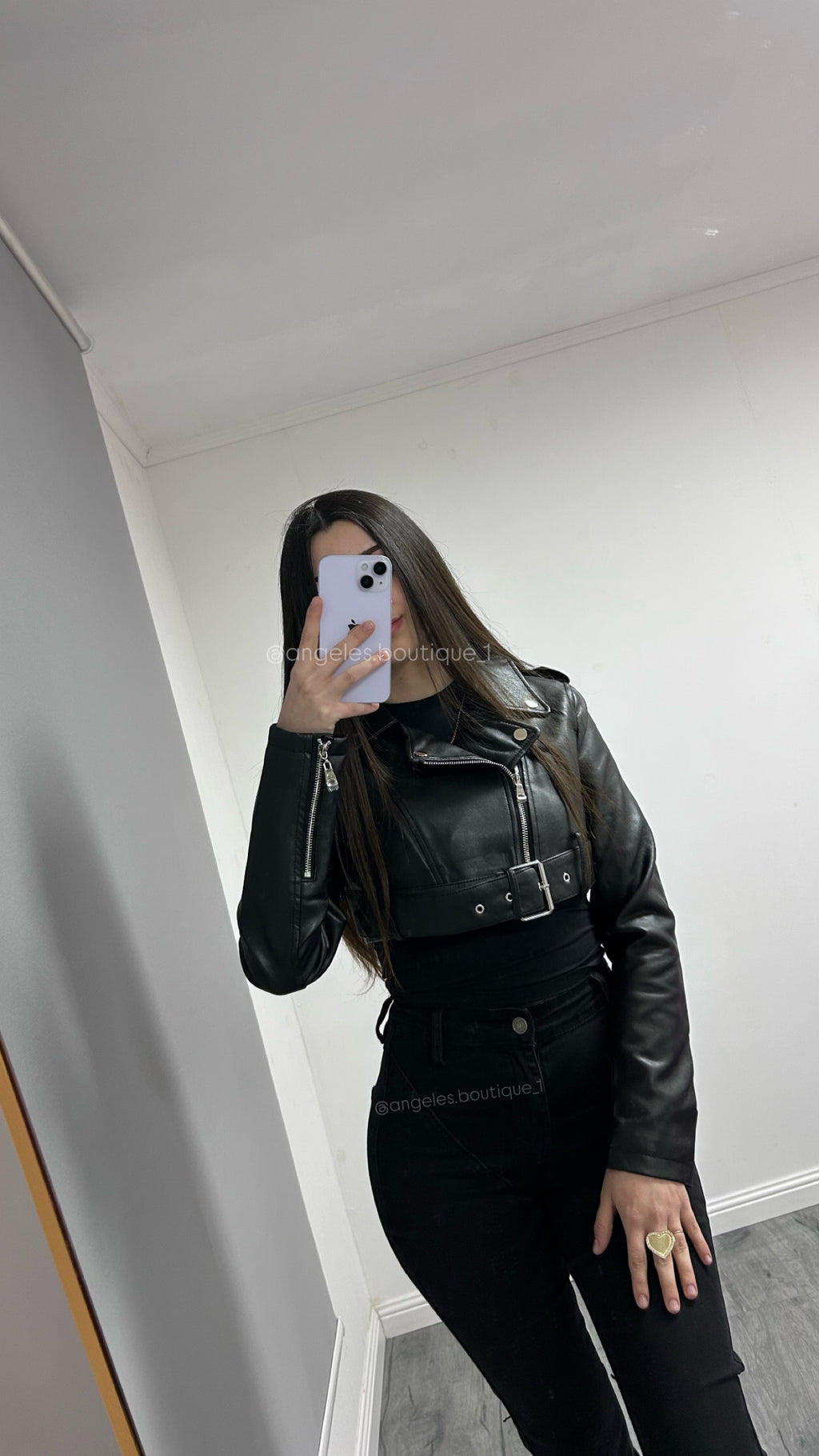 MINI JACKET CINTURÓN BLACK