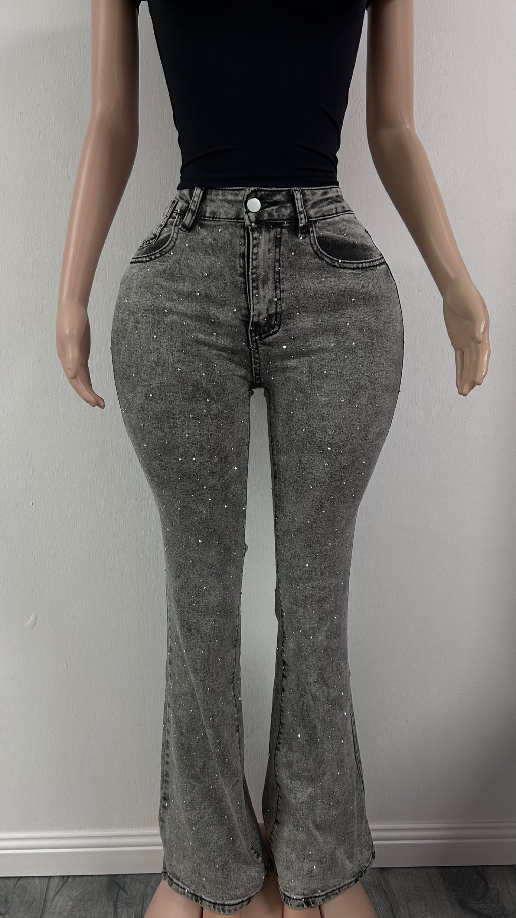 FLARE JEANS BRILLOS