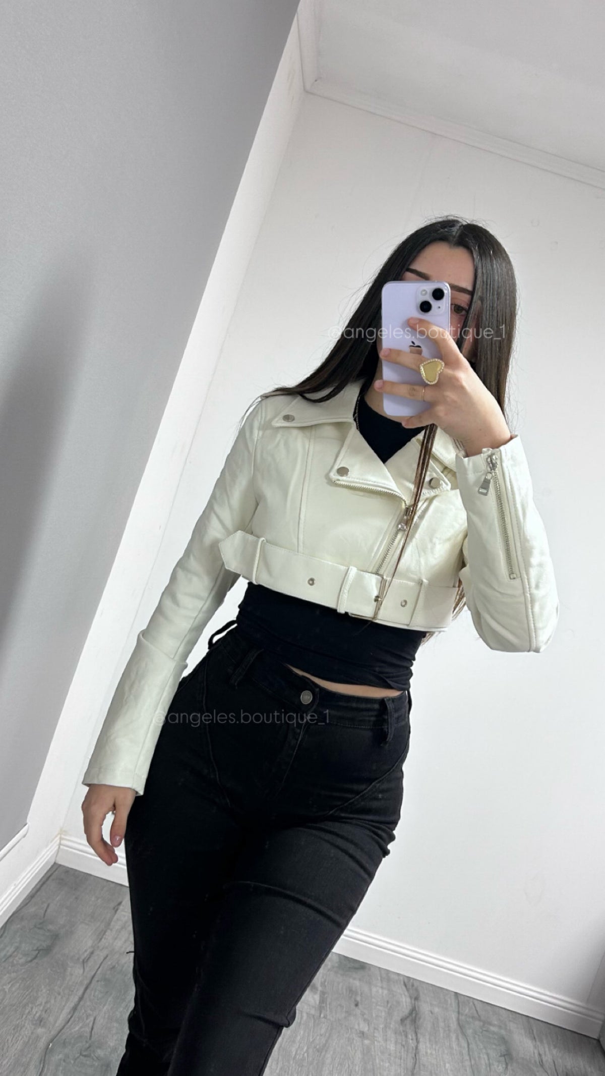 MINI JACKET CINTURÓN WHITE