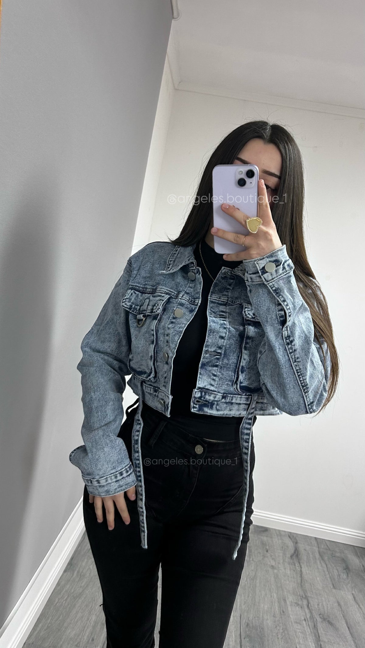 JACKET CARGO MEZCLILLA CELESTE