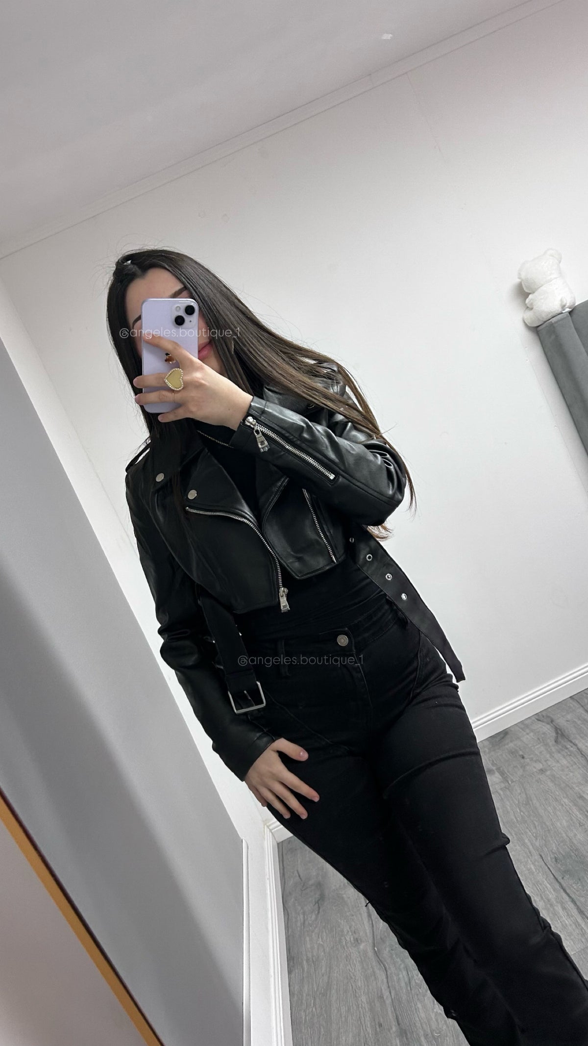 MINI JACKET CINTURÓN BLACK