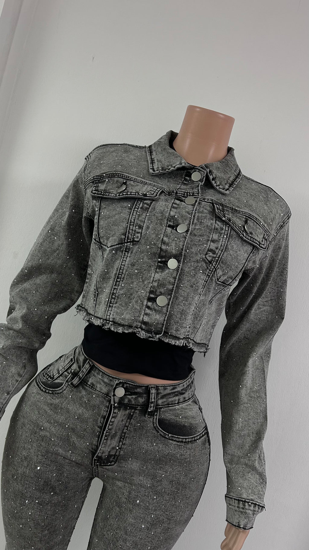 JACKET BRILLO GRIS