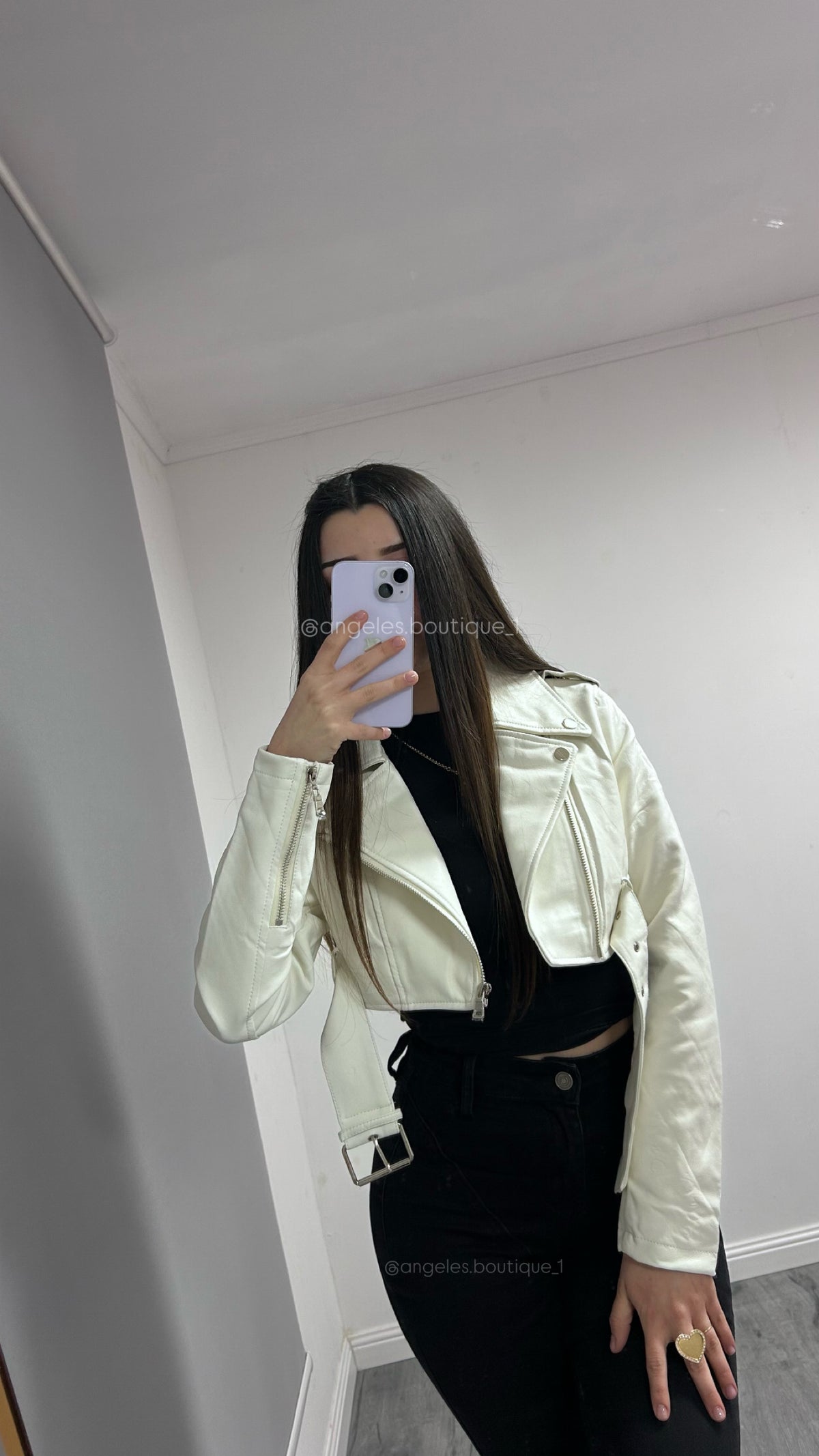 MINI JACKET CINTURÓN WHITE
