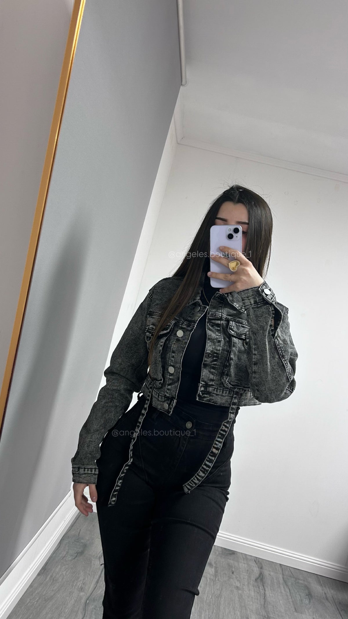 JACKET CARGO MEZCLILLA GRIS