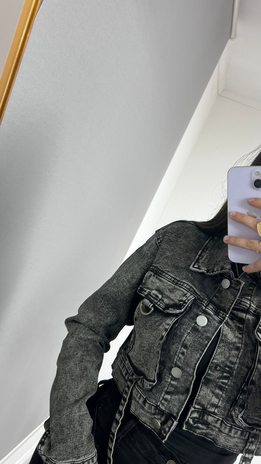 JACKET CARGO MEZCLILLA GRIS