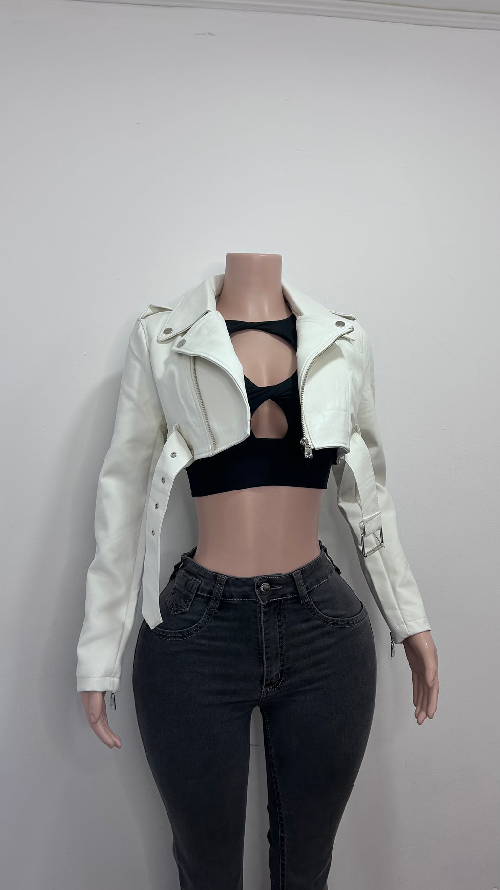 MINI JACKET CINTURÓN WHITE