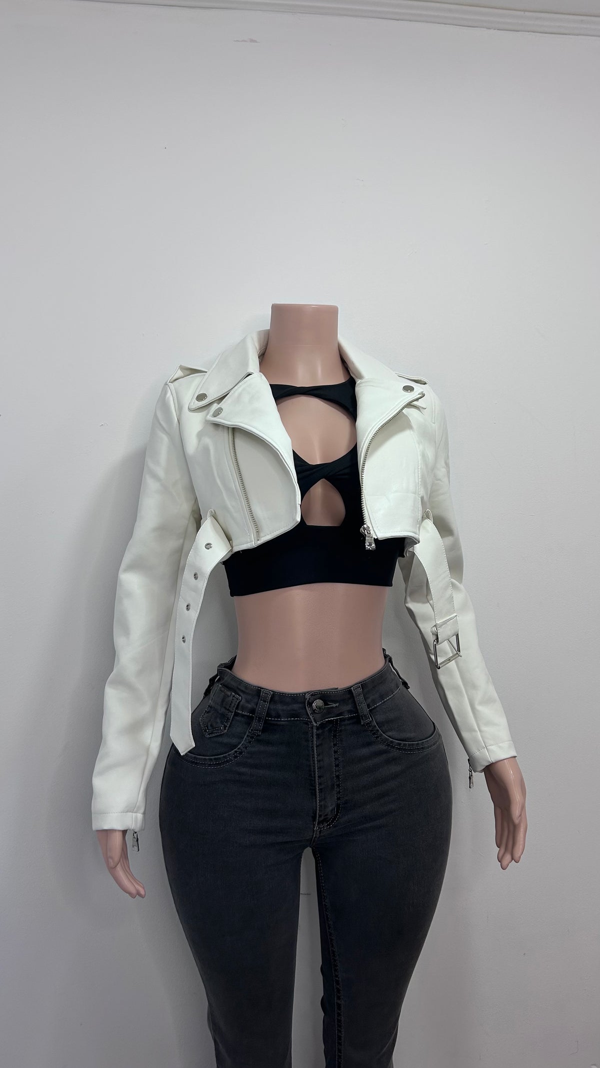 MINI JACKET CINTURÓN WHITE