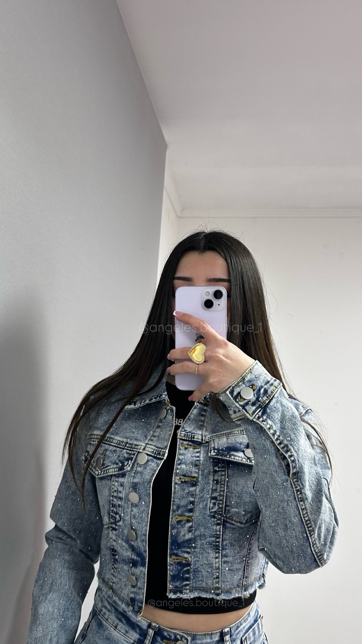 JACKET BRILLO CELESTE