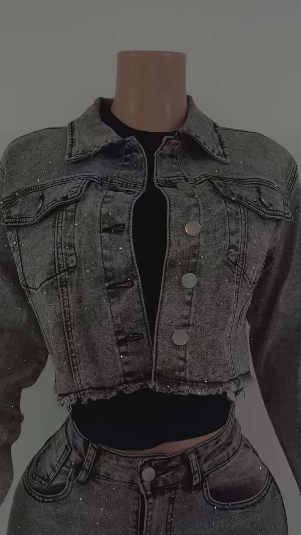 JACKET BRILLO GRIS