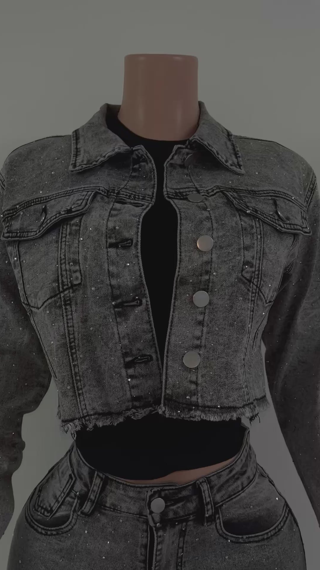 JACKET BRILLO GRIS