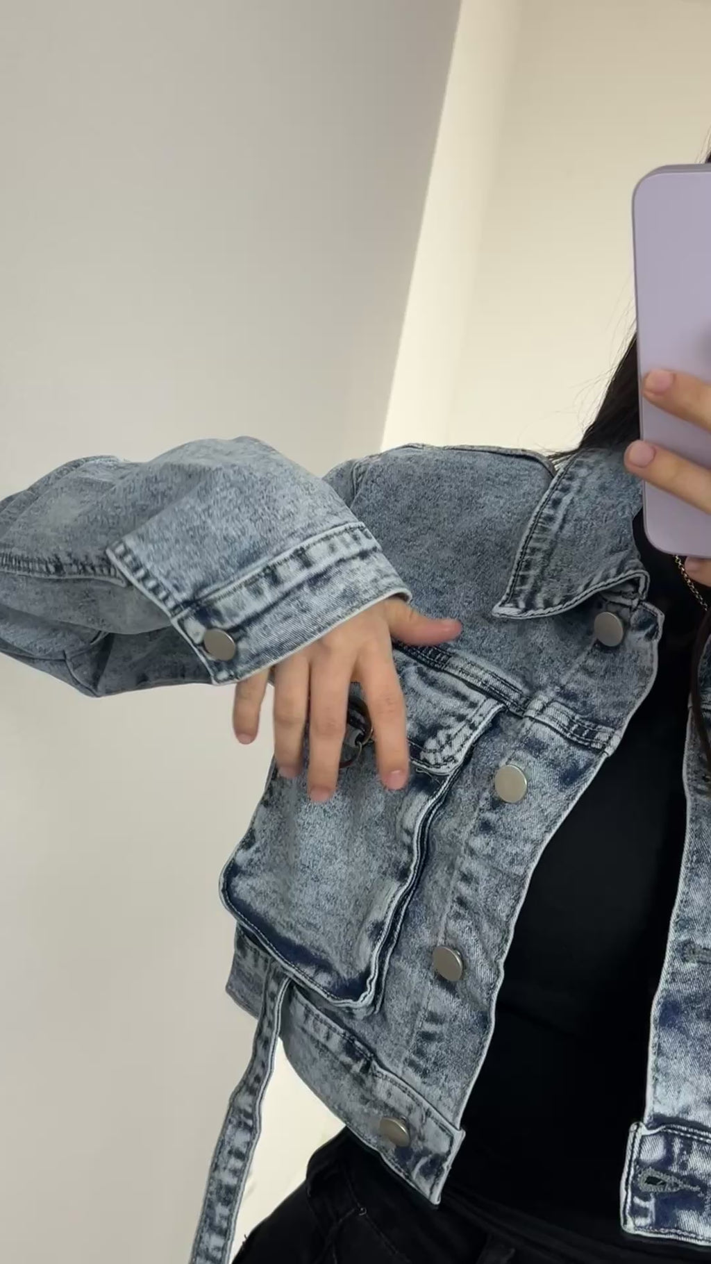 JACKET CARGO MEZCLILLA CELESTE